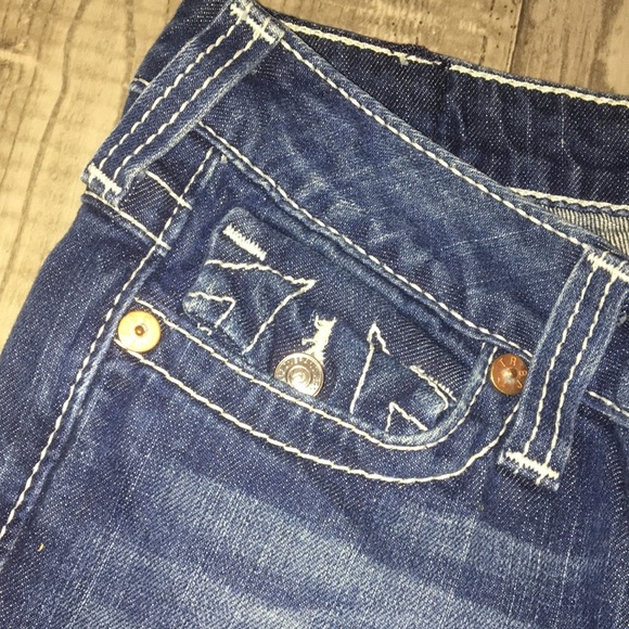 True Religion Denim Cuffed Bermuda Shorts - Picture 3 of 6